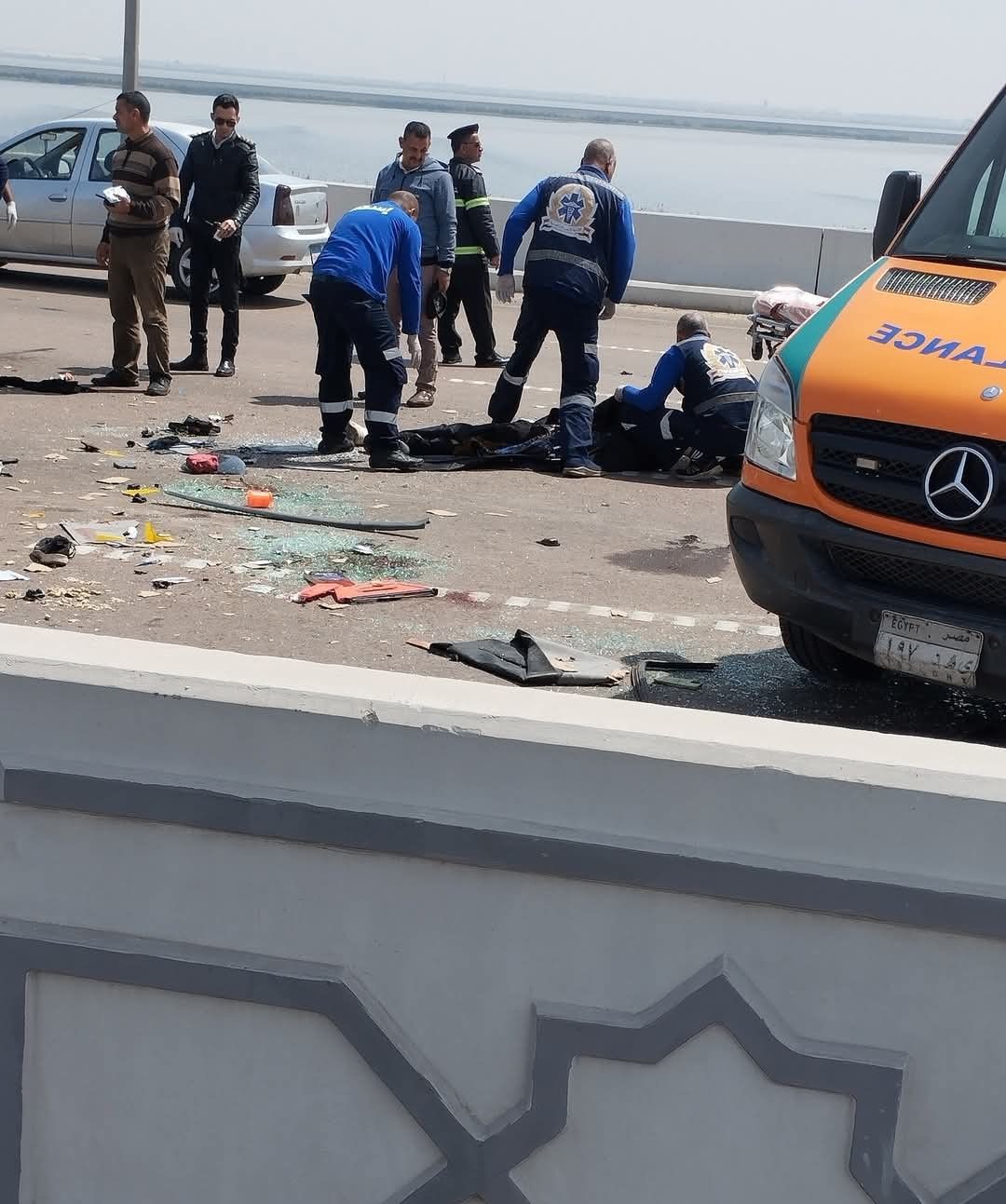 حادث تصادم بطريق المكس الدولي الساحلي بالإسكندرية