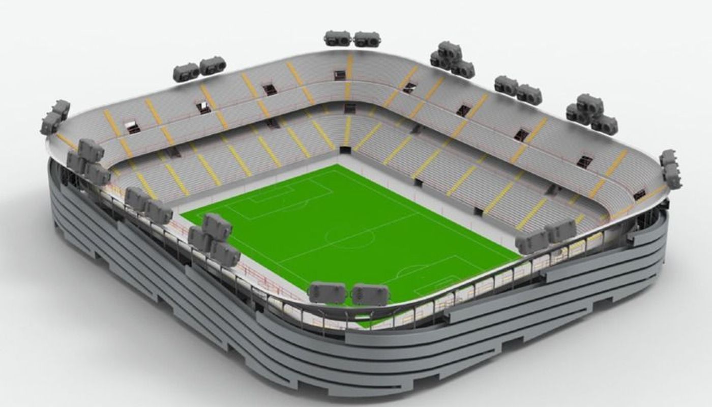 How the 30 SAOT cameras will be set up in a stadium