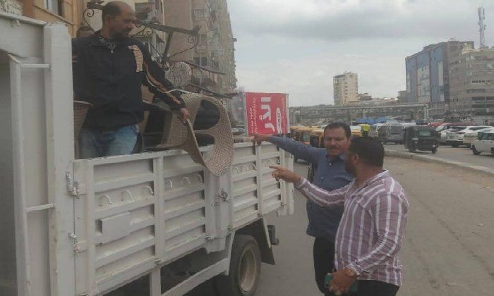 رفع 391 حالة إشغال طريق مخالف في البحيرة