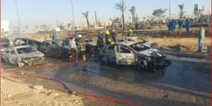 «انفجار خط غاز و10 سيارات مشتعلة و14 ضحية».. ماذا حدث على طريق الواحات البحرية؟ - عرب فايف