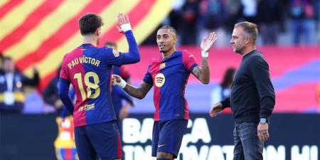 هانز فليك يعلق علي أداء لاعبي برشلونة في مباراة بلد الوليد - عرب فايف