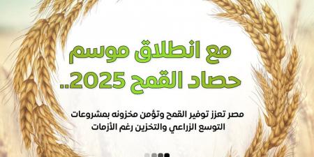 إعلام الوزراء: 3.1 مليون فدان قمح وأصناف جديدة عالية الإنتاجية ودعم غير مسبوق للمزارعين في موسم توريد 2025 - عرب فايف