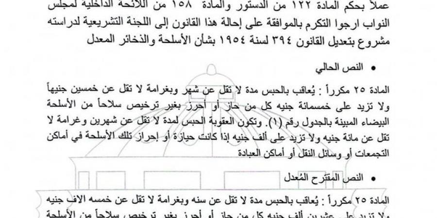 نائبة التنسيقية هيام الطباخ تتقدم بمشروع قانون لتغليظ عقوبات حيازة الأسلحة البيضاء - عرب فايف