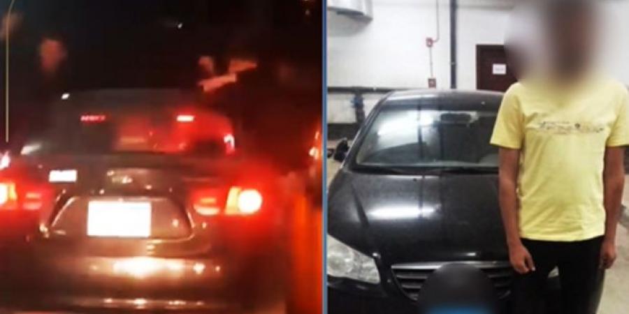 ضبط قائد سيارة لسيره برعونه فى القاهرة  - عرب فايف