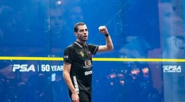 علي فرج يتحدى بطل بيرو في نصف نهائي بطولة العالم للاسكواش