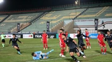 حرس الحدود والبنك الأهلي يتقاسمان نقاط الشوط الأول بالتعادل 1-1