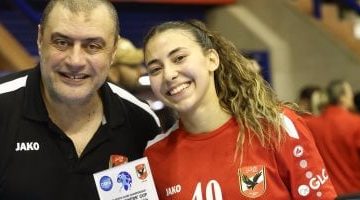 فرح الروبي تتألق في مباراة الأهلي وأول أغسطس لكرة اليد