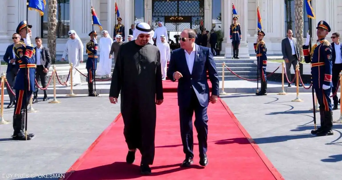 محمد بن زايد يختتم زيارته لمصر من العلمين