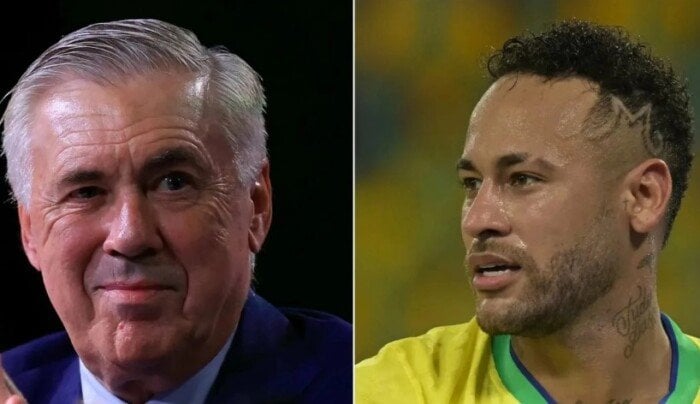 أنشيلوتي يوضح موقفه من انضمام نيمار لمنتخب البرازيل