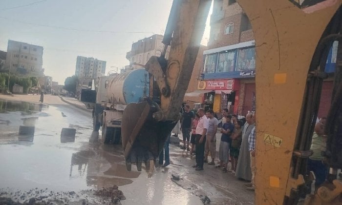 انقطاع مفاجئ لمياه أبوتشت بسبب كسر في الخط الرئيسي