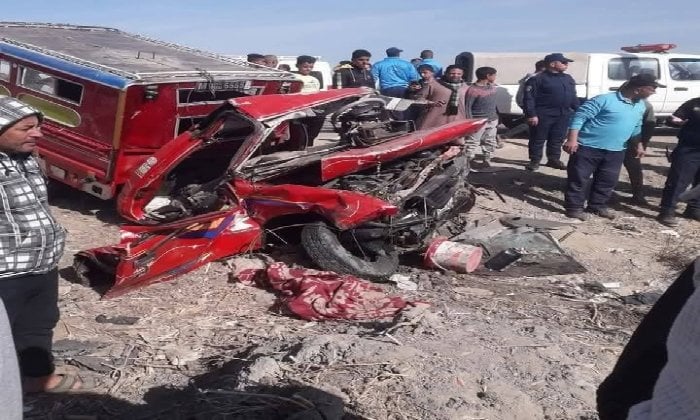 حادث انقلاب سيارة ربع نقل يوقع 9 مصابين على الطريق الصحراوي بين القاهرة والفيوم