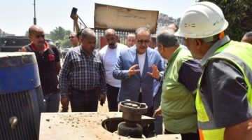 جولة محافظ أسيوط في محطة رفع مياه المثلث لتفعيل المرشح المعطل