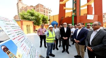 زيارة تفقدية لمحطة مياه نهطاي وزير الإسكان ومحافظ الغربية في الميدان