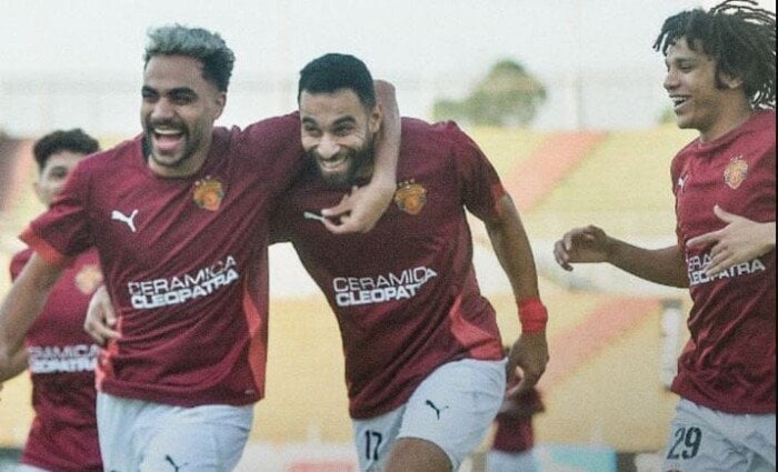 سيراميكا يحقق الفوز على المقاولون العرب بعشرة لاعبين في الدوري