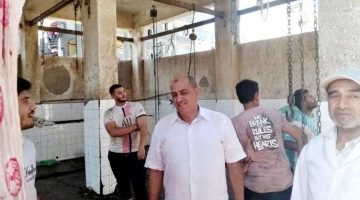 وكيل طب بيطري كفر الشيخ يضمن جودة اللحوم خلال متابعة الذبح بمجزرة البرج