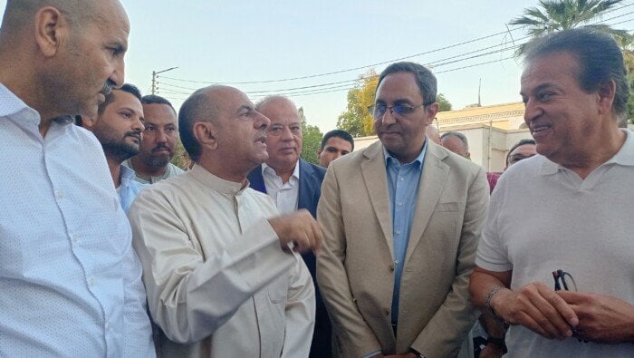 جولة تفقدية لوزير الصحة ومحافظ قنا في مشروع مستشفى المرزوق لعلاج الرمد وجراحة الوجه. 2 جولة تفقدية لوزير الصحة ومحافظ قنا في مشروع مستشفى المرزوق لعلاج الرمد وجراحة الوجه.