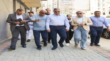 جولة ميدانية لمحافظ الإسكندرية في مشروع تطوير طريق الحرية بأبو قير