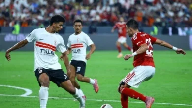 أشرف بن شرقي يسجل هدف الأهلي الأول برأسية مميزة في قمة مواجهة الزمالك