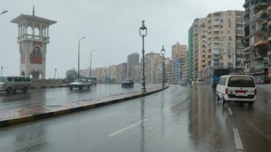 أمطار غزيرة ورياح شديدة تؤثر على حالة الطقس في الإسكندرية اليوم الاثنين 4 مايو 2026