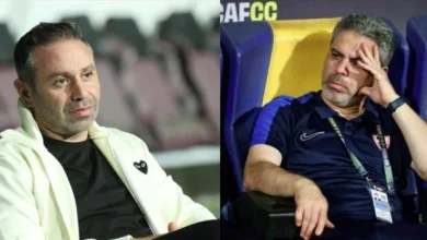 حازم إمام يساند معتمد جمال وي‍خاطب جماهير الزمالك بعد خسارة الكونفدرالية