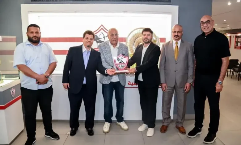 الوفد الليبي يزور الزمالك ويثني على تاريخ القلعة البيضاء