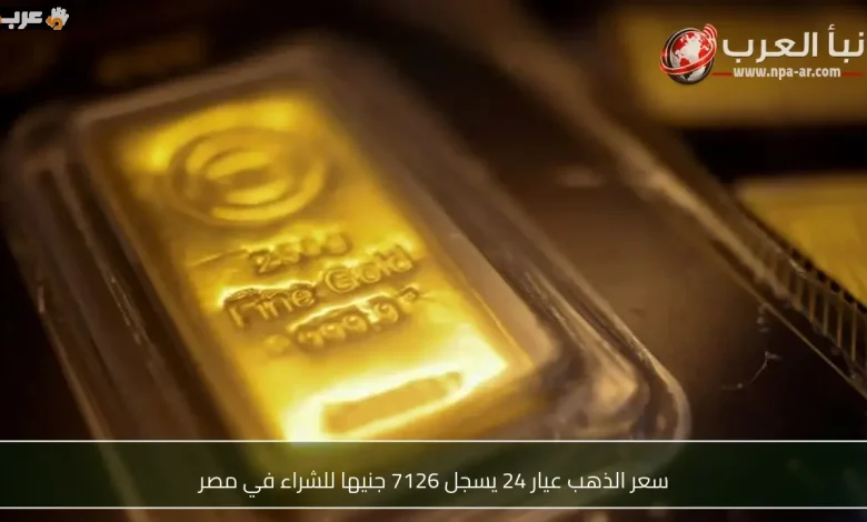 سعر جرام الذهب عيار 24 يرتفع إلى 7126 جنيها في مصر