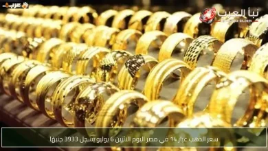 سعر الذهب عيار 14 في مصر اليوم يقترب من 3933 جنيهًا