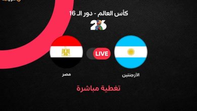 مشاهدة مباراة مصر والأرجنتين في دور الـ16 لكأس العالم 2026 الآن